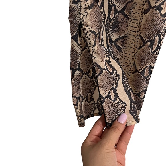 LPA Halden Nylon Pant in Tan Snake Color:Tan Snake Large - Picture 8 of 14